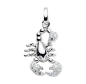 Preview: Anhänger 18x20mm Sternzeichen Skorpion 925 Silber Zirkonia