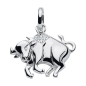 Preview: Anhänger 18x20mm Sternzeichen Stier 925 Silber Zirkonia
