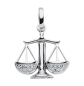 Preview: Anhänger 18x20mm Sternzeichen Waage 925 Silber Zirkonia