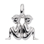 Preview: Anhänger 18x20mm Sternzeichen Zwilling 925 Silber Zirkonia