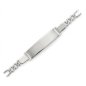 Preview: Schildarmband für Kinder 3,1mm Figarokette Gravurplatte Silber 925 14-16cm