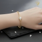 Preview: Armspange mit Zirkonia 925 Silber vergoldet