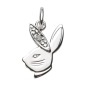 Preview: Anhänger Hasenkopf bunny mit Zirkonia Silber 925