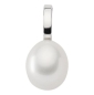Preview: Einhänger Süßwasserperle oval 10,2x8,7mm 14Kt 585 WEISSGOLD