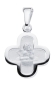 Preview: Anhänger Medaille Kreuz 11,5mm Engel Amour Silber 925