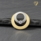 Preview: Anhänger rund bicolor 14mm Zirkonia 8Kt 333 GOLD
