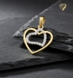 Preview: Anhänger 2 Herzen 13mm mit Zirkonia 14Kt 585 GOLD