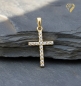 Preview: Anhänger Kreuz Zirkonia 12x17mm 8Kt 333 GOLD
