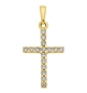 Preview: Anhänger Kreuz Zirkonia 12x17mm 8Kt 333 GOLD