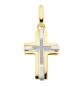 Preview: Anhänger Kreuz Zirkonia 12x18mm 8Kt 333 GOLD WEISSGOLD