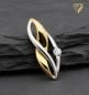 Preview: Anhänger bicolor 19mm Zirkonia 8Kt 333 GOLD