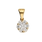 Preview: Anhänger 4,5mm rund mit 7 Diamanten 0,13ct 14Kt 585 GOLD