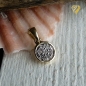 Preview: Anhänger 6mm rund mit 7 Diamanten 0,06ct 14Kt 585 GOLD