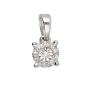 Preview: Anhänger 4,5mm rund mit Diamanten 0,06ct 14Kt 585 WEISSGOLD