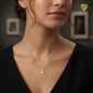 Preview: Anhänger 4,5mm rund mit Diamanten 0,06ct 14Kt 585 WEISSGOLD