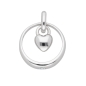 Preview: Anhänger Taufring 11,6mm Zirkonia Herz 925 Silber