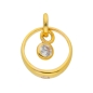 Preview: Anhänger Taufring Zirkonia und kleiner Zirkonia 333 GOLD