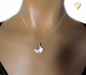 Preview: Anhänger 20mm Ginkgoblatt 14Kt 585 WEISSGOLD