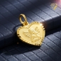 Preview: Anhänger Herz 12x10mm Medaille Amor Engel 333 Gold