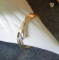 Preview: Damenring bicolor mit einem Zirkonia 333 GOLD