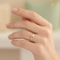 Preview: Damenring bicolor mit einem Zirkonia 333 GOLD