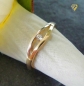 Preview: Damenring bicolor mit einem Zirkonia 333 GOLD