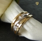 Preview: Damenring bicolor mit 6 Zirkonia 333 GOLD