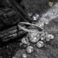Preview: Ring 1,5mm mit Diamanten 0,06ct 585 WEISSGOLD