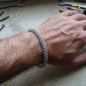 Preview: Armband Himbeerkette 8mm Edelstahl mit Karabinerverschluss