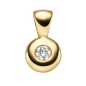Preview: Anhänger 7,4mm rund mit Diamant 0,10ct 14Kt 585 GOLD