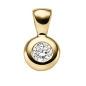 Preview: Anhänger 7,7mm rund mit Diamant 0,25ct 14Kt 585 GOLD