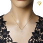 Preview: Anhänger 6mm rund bicolor mit Diamant 0,18ct 14Kt 585 GOLD