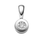 Preview: Anhänger 5,5mm rund mit Diamant 0,10ct 14Kt 585 WEISSGOLD