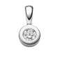 Preview: Anhänger 6mm rund mit Diamant 0,20ct 14Kt 585 WEISSGOLD