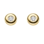 Preview: Ohrstecker rund 5,7mm mit Diamant 0,15ct 14Kt 585 GOLD