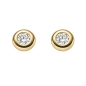 Preview: Ohrstecker rund 5,7mm mit Diamant 0,25ct 14Kt 585 GOLD