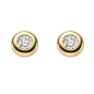 Preview: Ohrstecker rund 7,1mm mit Diamant 0,50ct 14Kt 585 GOLD