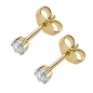 Preview: Ohrstecker 2,9mm mit Diamant 0,10ct 14Kt 585 GOLD
