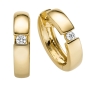 Preview: Creolen 13mm Brillanten 0,06ct 14 Kt 585 GOLD