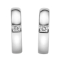 Preview: Creolen 13mm Brillanten 0,06ct 14 Kt 585 WEISSGOLD
