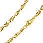 Preview: Kette Collier Doppelankerkette gedreht Silber 925, vergoldet, rosé vergoldet 50cm