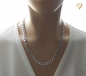 Preview: Kette Collier Edelstahl Figaro 7,3mm 50cm