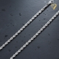 Preview: Collier Kette 4,4mm Kordelkette Silber 925 50cm