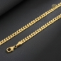 Preview: Collier Kette Panzer 4mm Silber 925 vergoldet 50cm