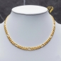Preview: Kette Collier Figaro Muster 4.4 mm Silber 925 vergoldet 55cm