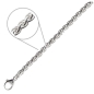 Preview: Collier Zopfkette 2,1mm 925 Silber 50cm