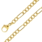 Preview: Collier Kette 4mm Figarokette 8Kt GOLD 45cm