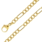 Preview: Collier Kette 4mm Figarokette 8Kt GOLD 50cm