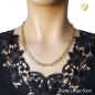 Preview: Kette Collier Panzer flach 7mm Silber 925 vergoldet 50cm