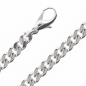 Preview: Kette Collier Panzer flach 6x2mm Silber 925 50cm